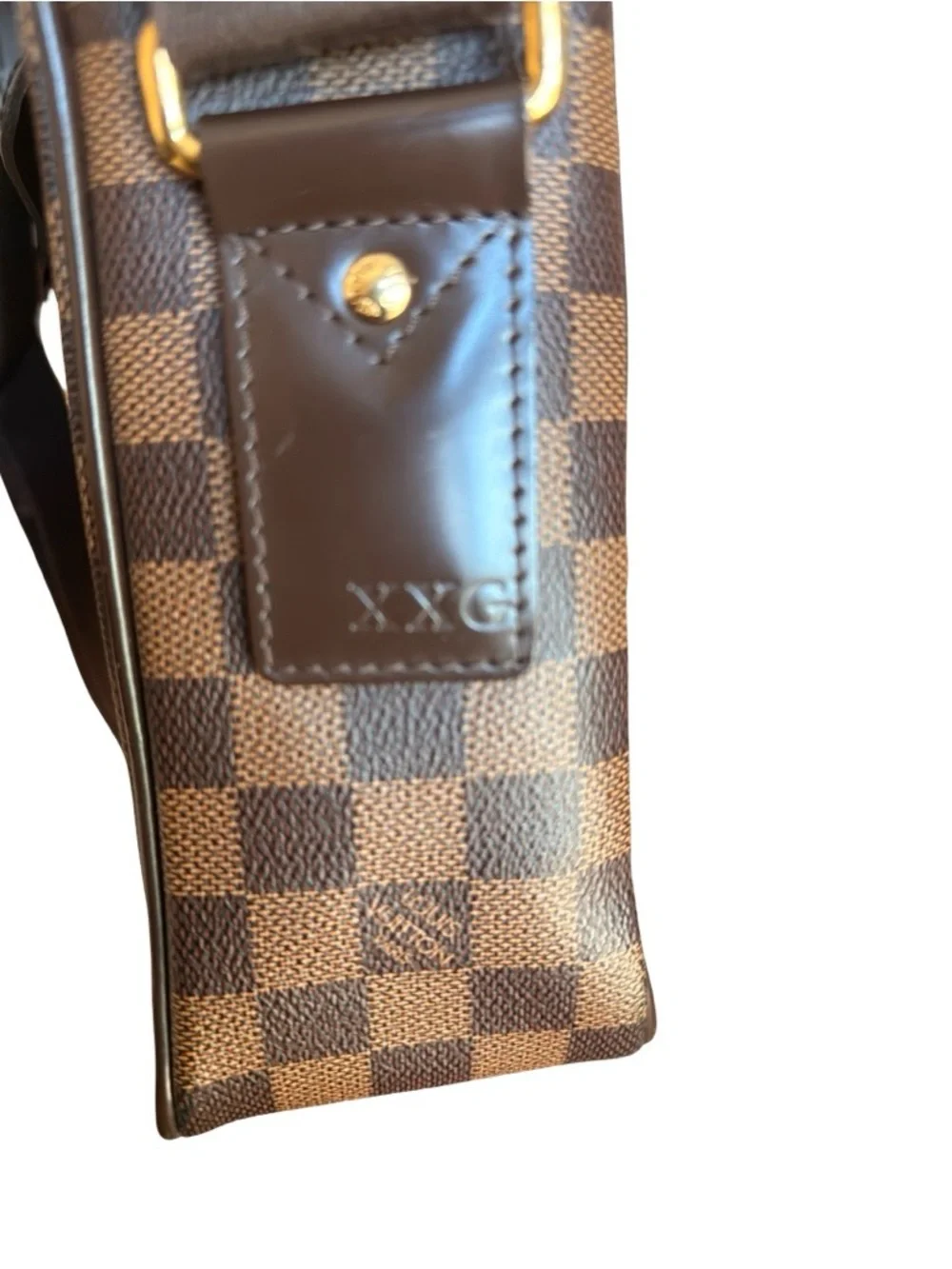 Louis Vuitton Damier Ebene Messenger Bag Crossbody Brown LV Canvas Shoulder Bag